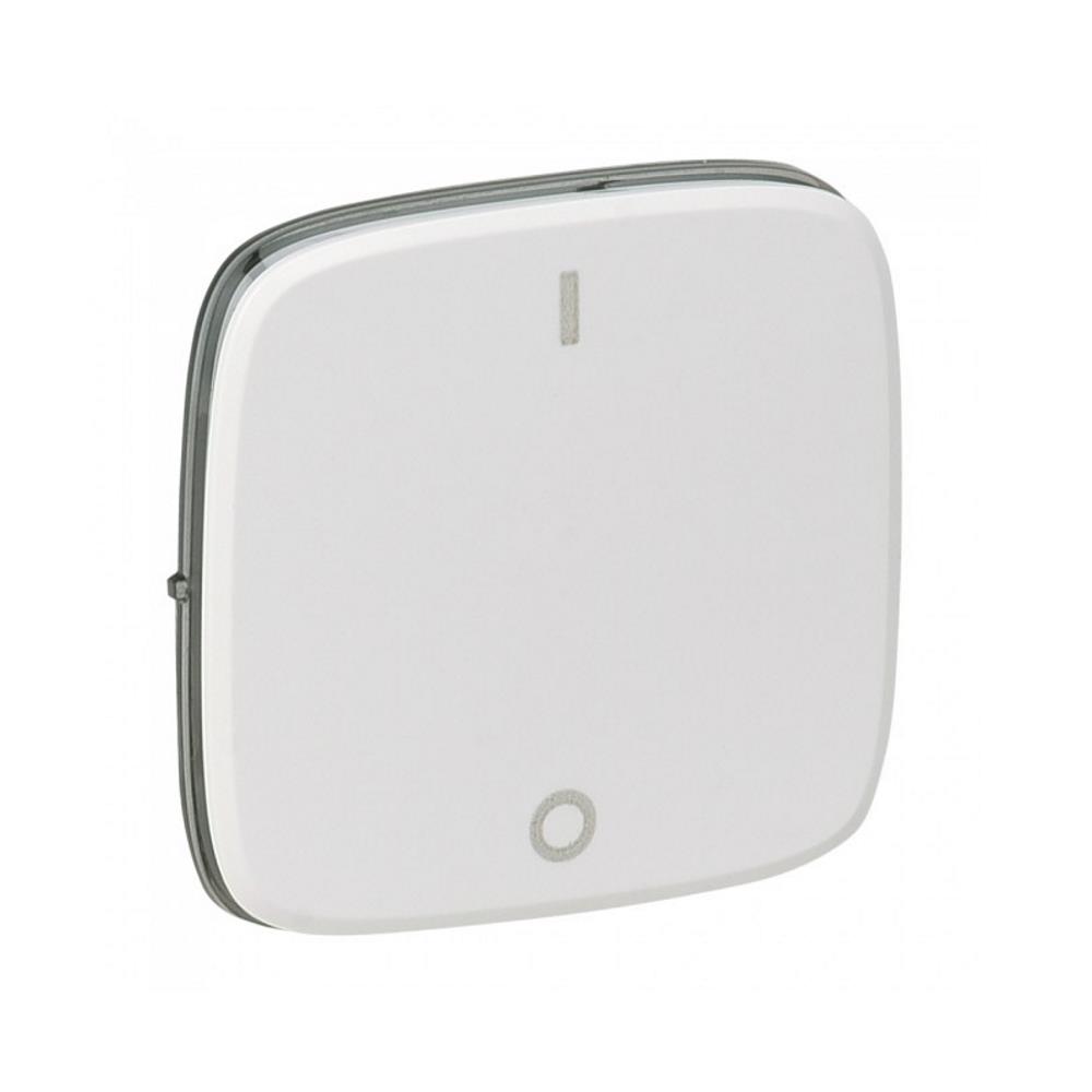 755125  Legrand Лицев панел Allure бял за ключ двуполюсен 16А