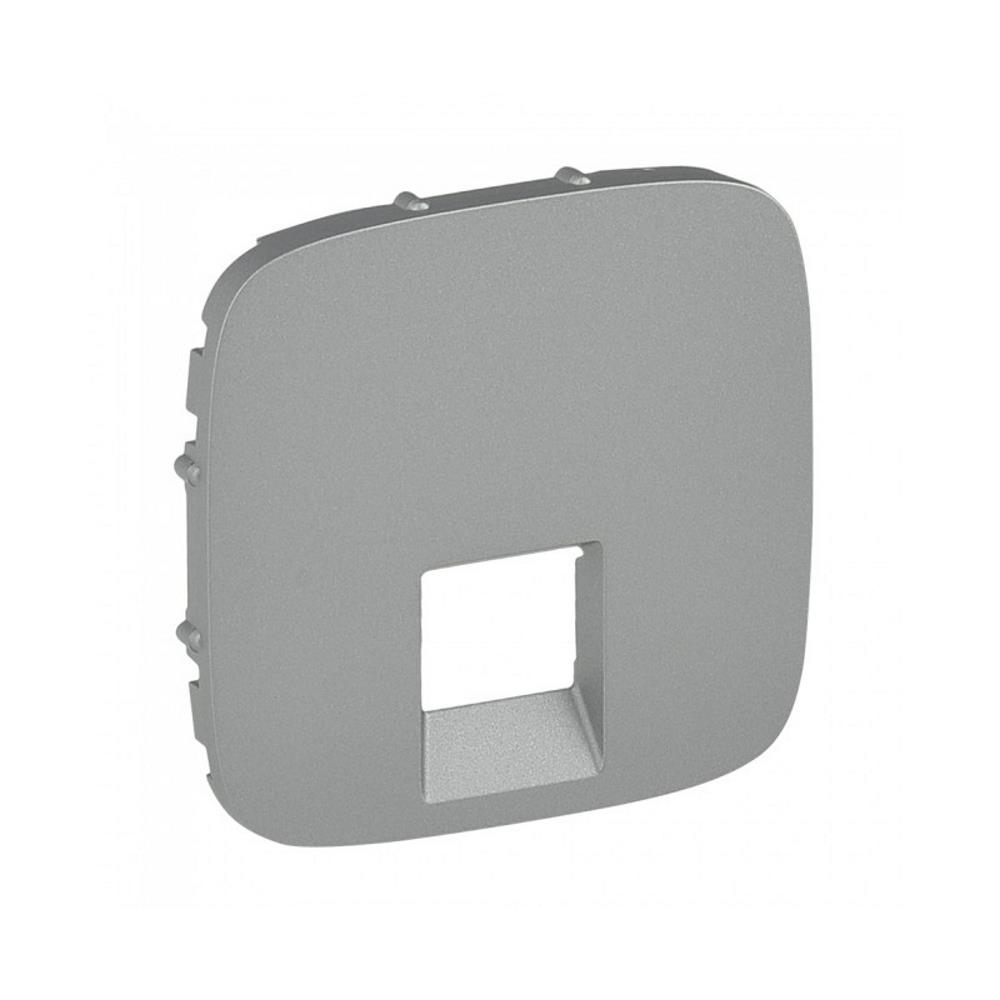 755417  Legrand Лицев панел Allure алуминий за розетка 1 х RJ11/RJ45_small