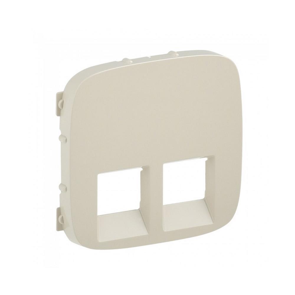 755426  Legrand Лицев панел Allure крем за розетка 2 х RJ45_small