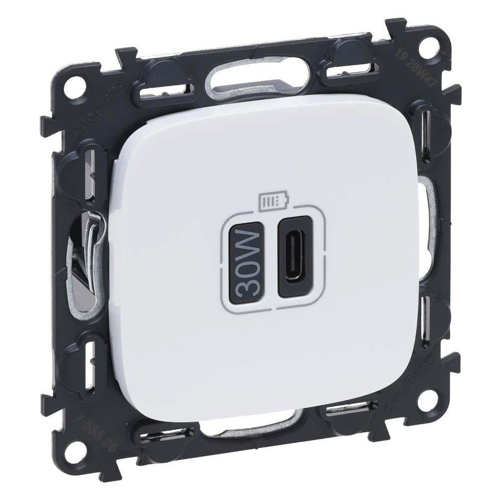 755506 USB-C Контакт Valena Allure, 30W, бял, Legrand_small