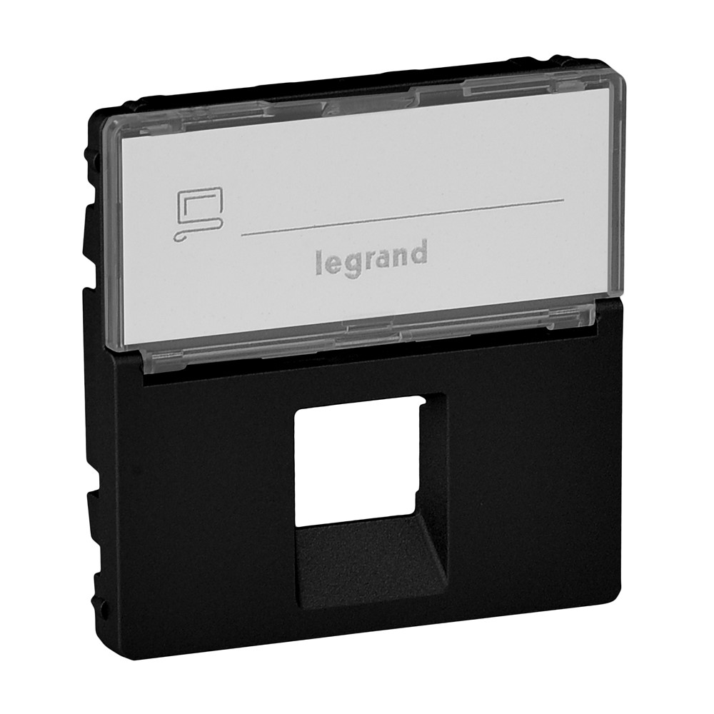 756472 Legrand Лицева плочка за RJ11/RJ45 Valena life Черен мат_small