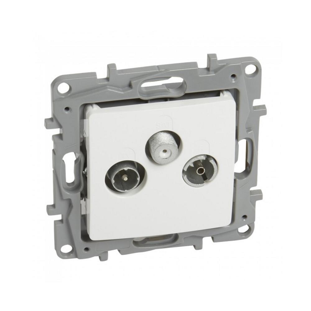 764565  Legrand TV-R-SAT Крайна розетка - атенуация -10 dB Niloe Бяло