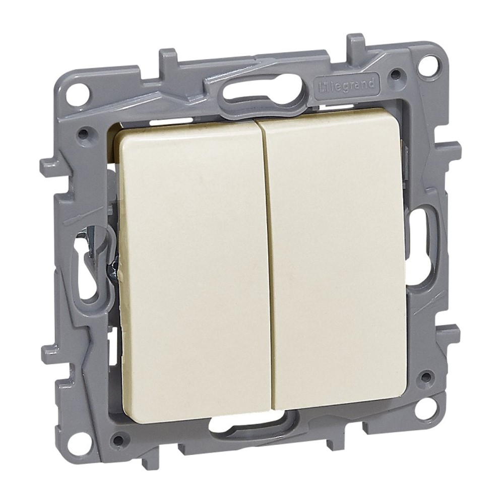 764609 Legrand Сериен девиаторен + бутон Niloe крем