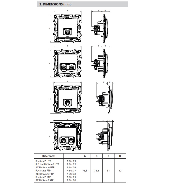764674 Legrand Розетка 2xRJ45 UTP cat.6 Niloe Крем_small
