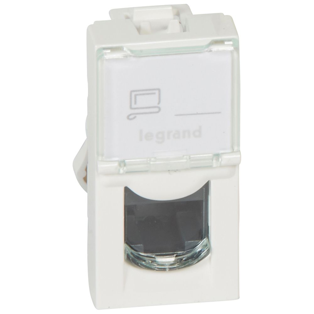 076551 Розетка RJ45 UTP кат. 5е 1M бяла Mosaic , Legrand_small