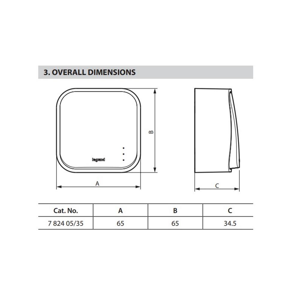782405 Бутон Forix, ОМ, 6А, IP21, бял, Legrand_small