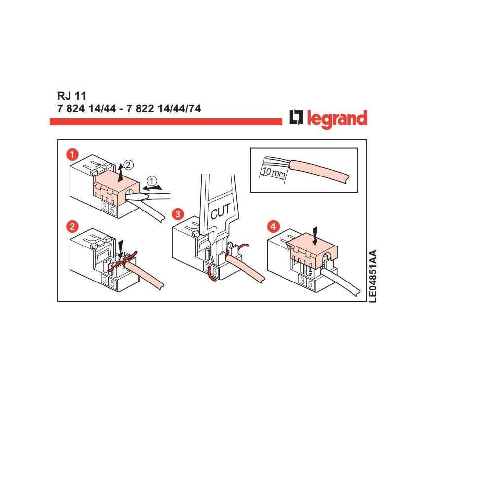 782414 Телефонна розетка RJ11 Forix, ОМ, IP21, бял, Legrand_small