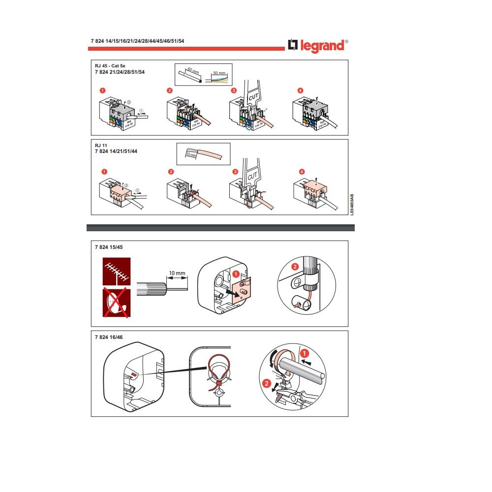 782428 Розетка 2XRJ45 Forix, ОМ, UTP cat.5e, IP21, бял, Legrand_small