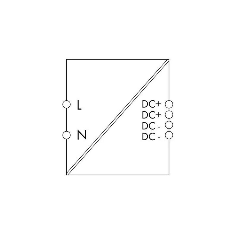 787-1021 Имп.захранване COMPACT, 1x100-240VAC/12VDC-6.5A,2,50 mm²,DIN-35,DC OK LED(90x55x89mm) Wago_small