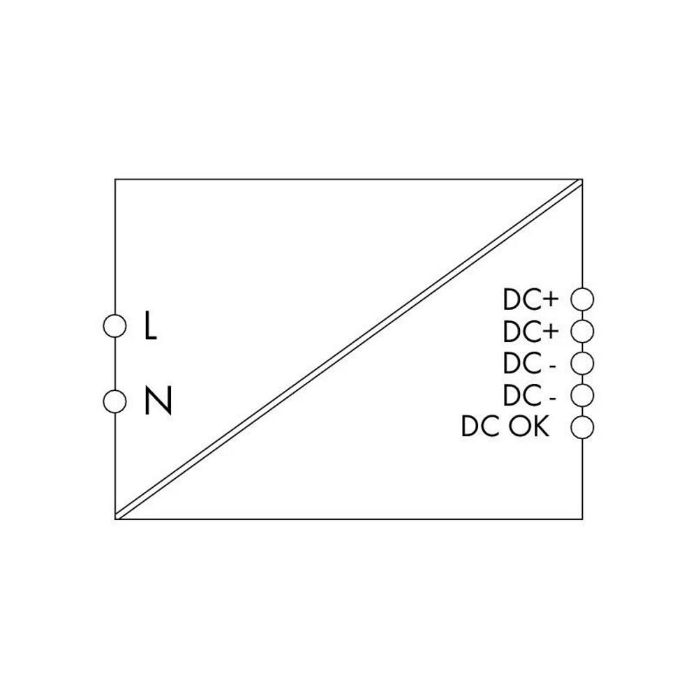 787-1602 Имп.захр. CLASSIC,1x100-240VAC/24VDC-1A,2.5 mm²,DIN,DC OK LED и сигн.(22.5x107.5х90mm) Wago_small
