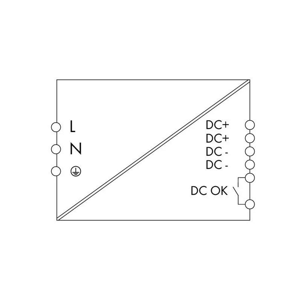 787-1632 Имп.захр. CLASSIC, 1x100-240VAC/24VDC-10A,2.5 mm²,DIN,DC OK LED и сигн.(55x172х127mm) Wago_small
