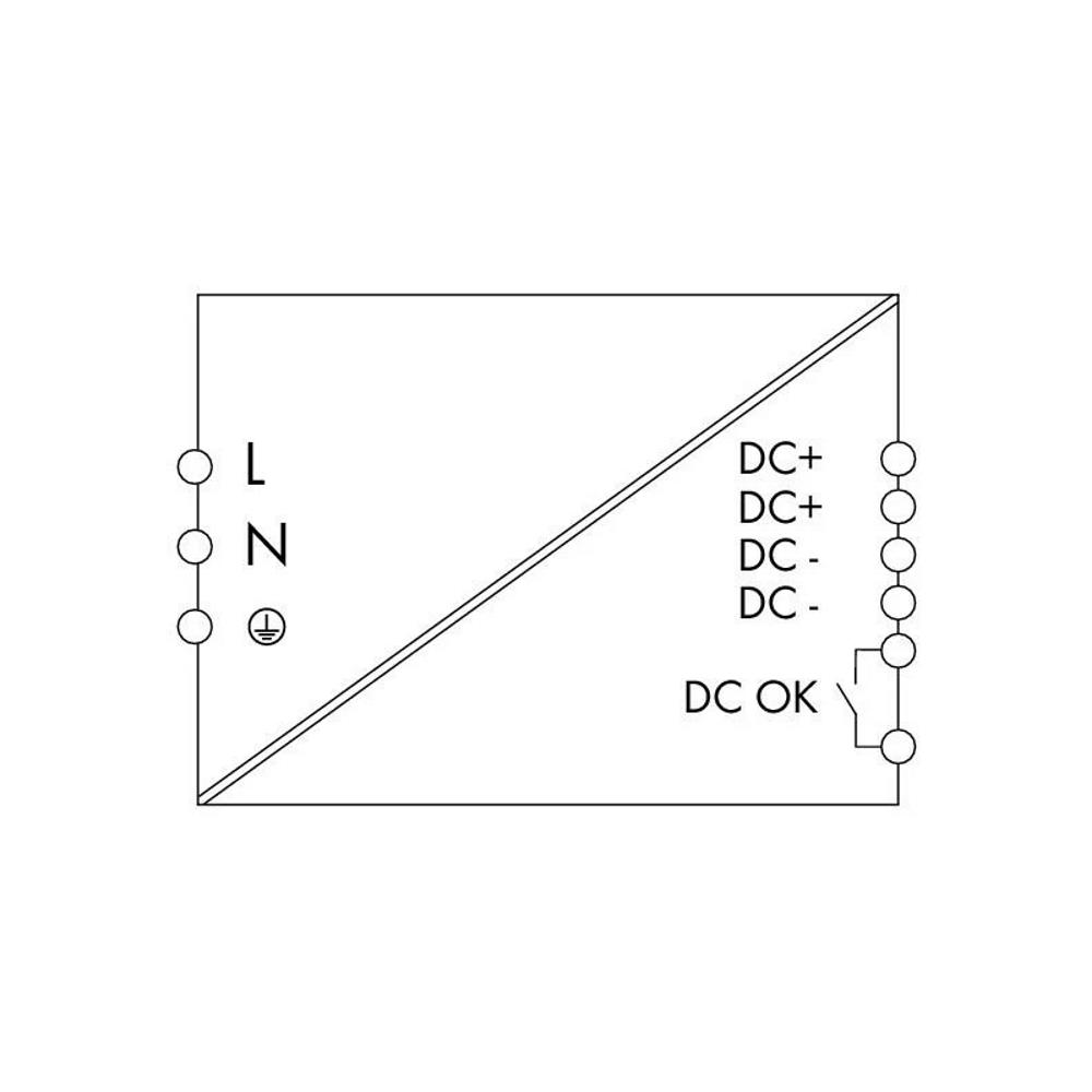 787-1633 Имп.захр. CLASSIC, 1x100-240VAC/48VDC - 5A,2.5 mm²,DIN,DC OK LED конт.,(55x172х127mm) Wago_small