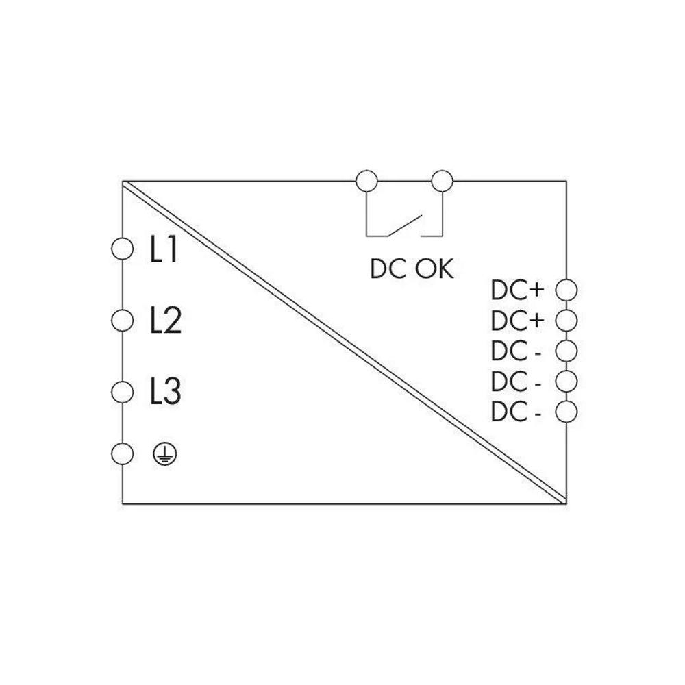 787-742 Имп.захранване ECO,3(2)x400-500VAC/24VDC-20A,6,00 mm², DC OK контакт, (110x153x136mm) Wago_small