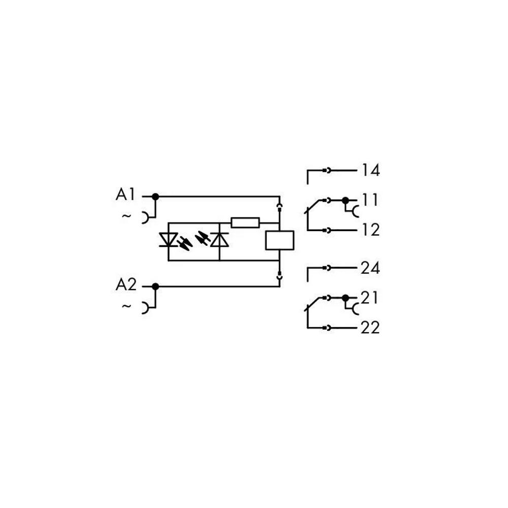 788-549 Релеен модул 2 превключващи контакта 8A 230V Wago_small