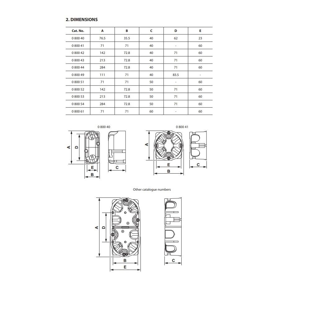 080044 Конзола за гипсокартон 4хØ67 8/10М, дълб. 40мм, Batibox, Legrand_small
