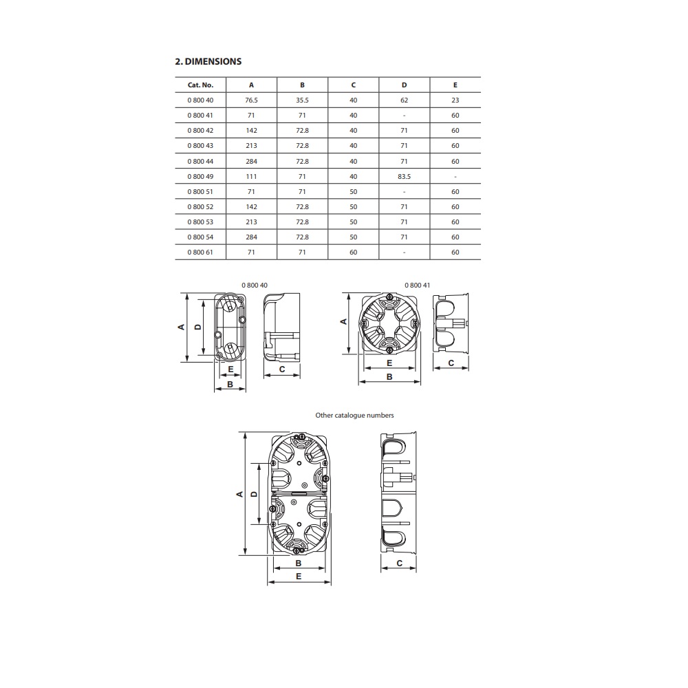 080049 Конзола за гипсокартон 2хØ67 3M, хориз. монтаж, дълб. 40мм, Batibox, Legrand_small