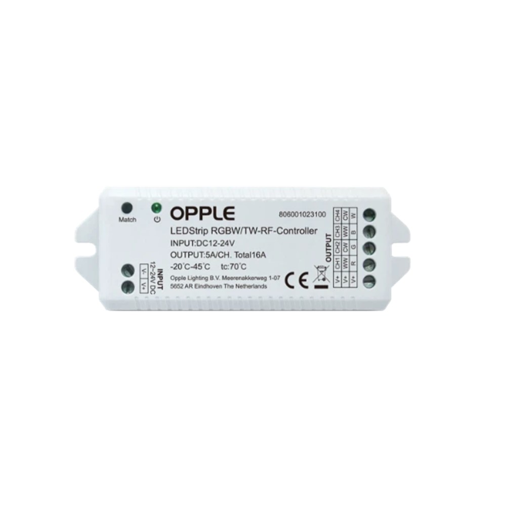 806001023300 RF контролер за RGBW и Tunable white LED ленти 12-24V DC макс.16А IP20, Opple