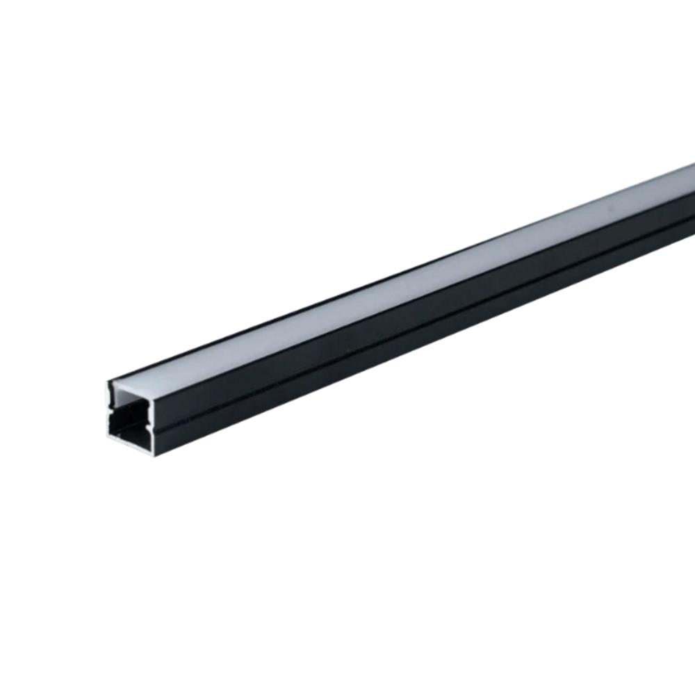 806098001900 Профил за LED ленти 10x10mm 2 метра с капак, черен -Opple