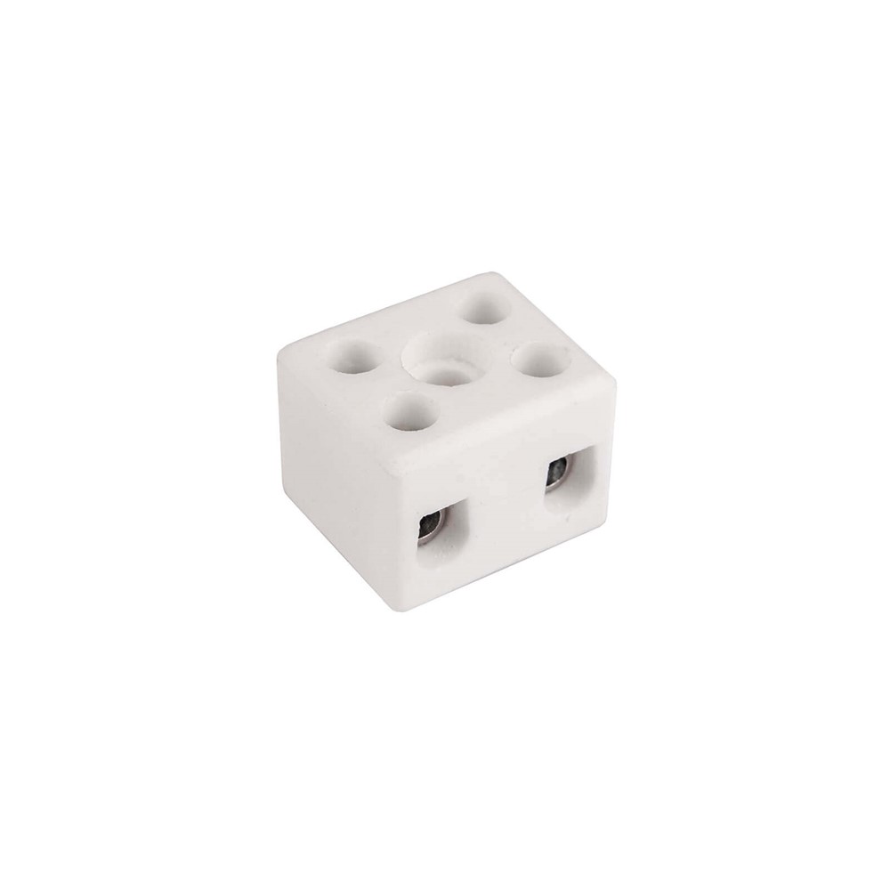 80712516 Порцеланова тунелна клема CPO-5A-2P, 2 отвора, 2-4мм², white matt, Simet