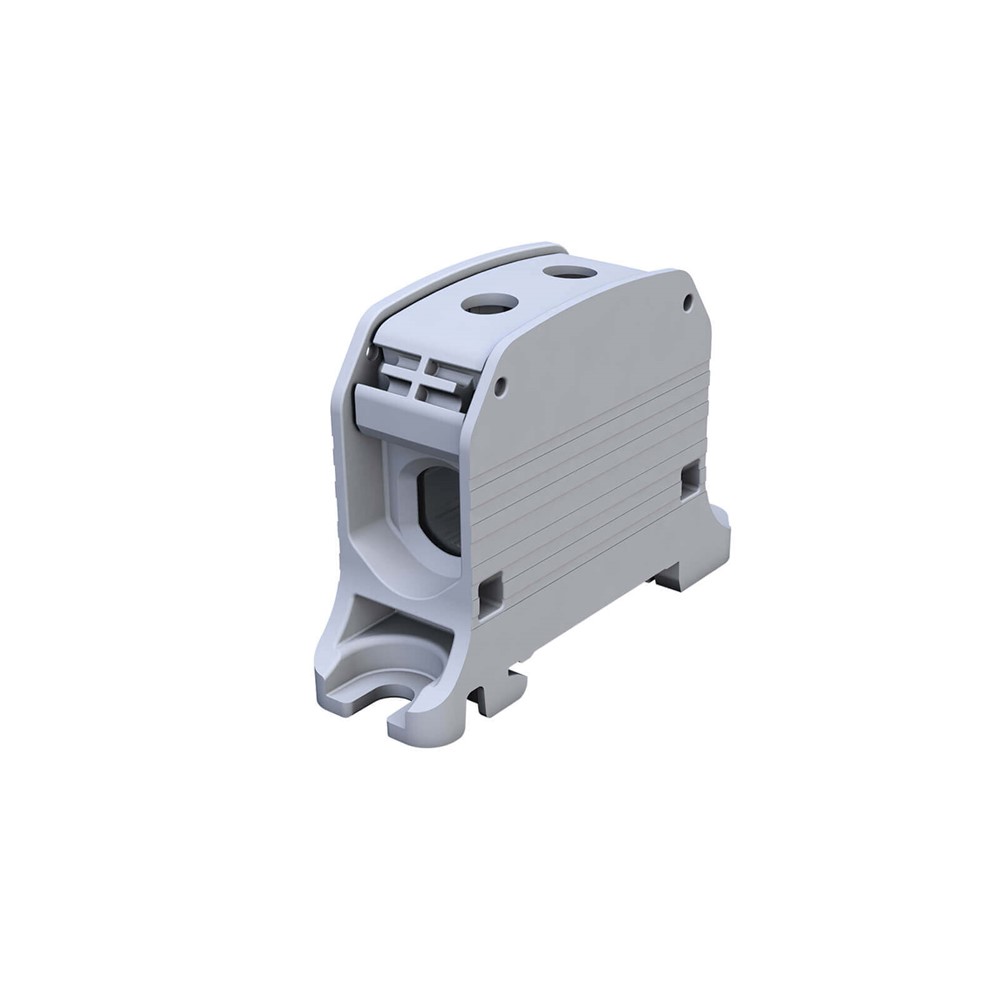 81001002 Тунелна клема STB 50, 2 отвора, 1P 2xAl/Cu 4-35мм²/(50), 150/150A, gray, Simet