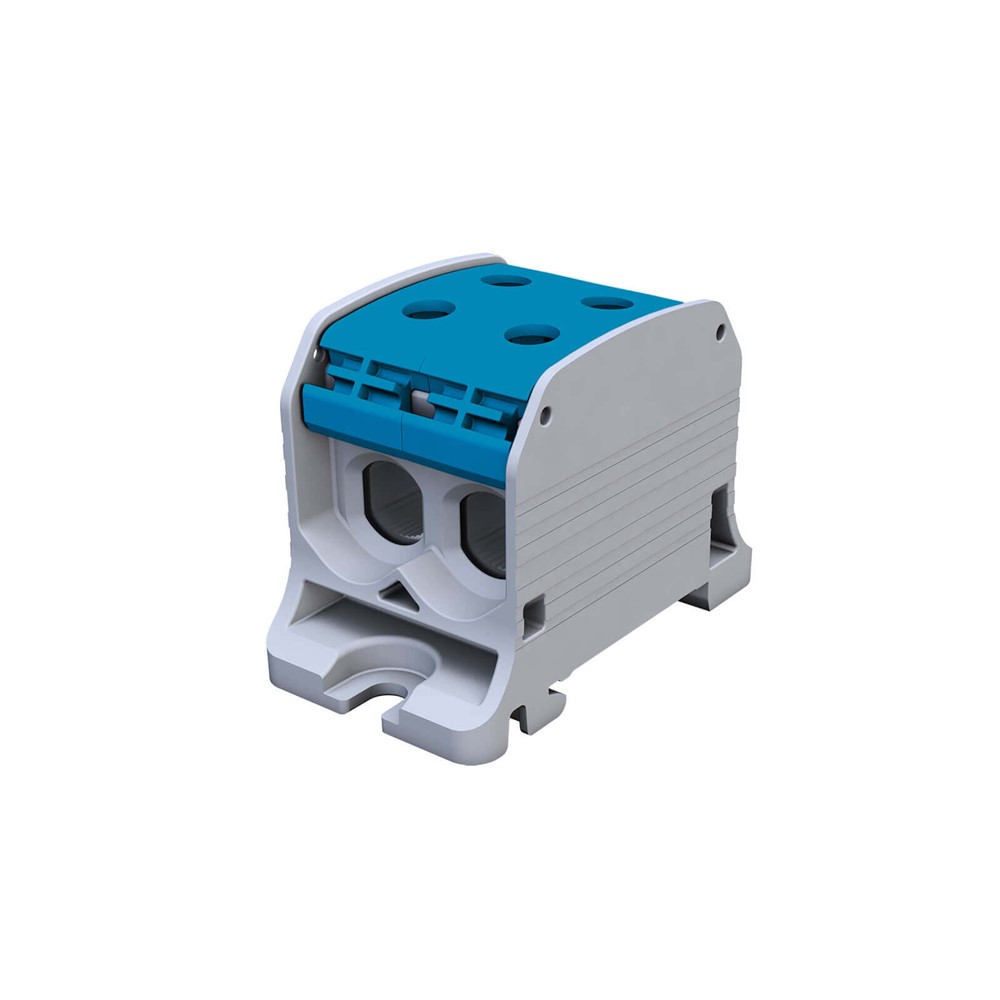 81002003 Тунелна клема STB 50-2, 4 отвора, 1P Al/Cu 87320, 50 мм², blue, Simet_small