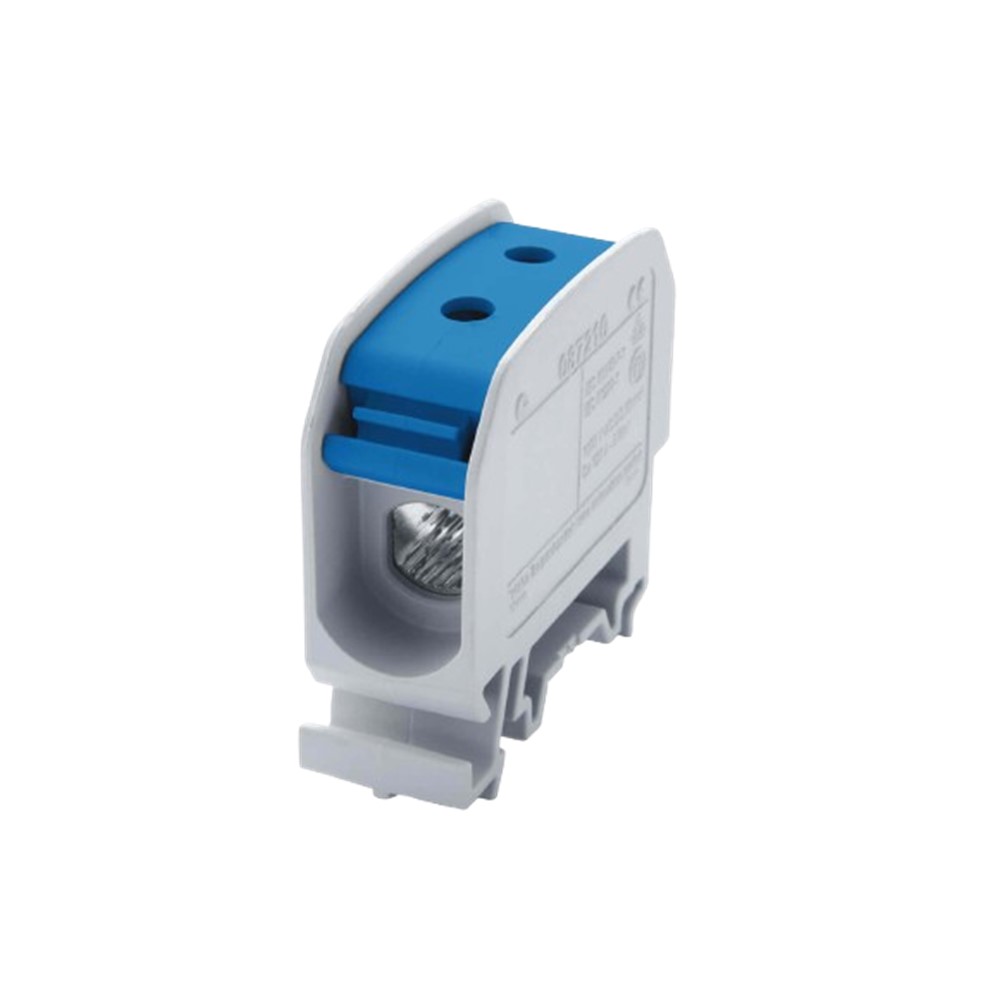 81011003 Тунелна клема STB 35, 2 отвора, 1P 2xAl/Cu 4-25мм²/(35), 125/90A, blue, Simet