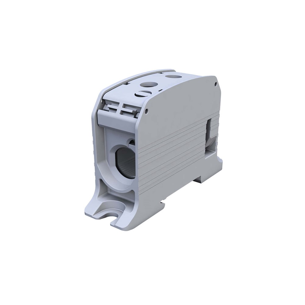 81101002 Тунелна клема STB 95, 2 отвора, 1P 2xAl/Cu 10-70мм²/(95), 232/200A, grey, Simet
