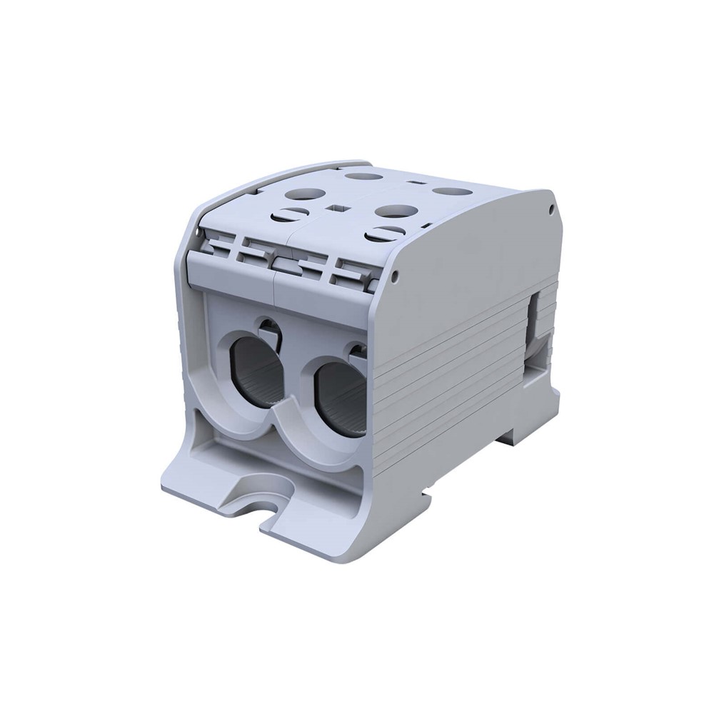 81102002 Тунелна клема STB 95-2, 4 отвора, 1P 4xAl/Cu 10-70мм²/(95), 232/200A, grey, Simet