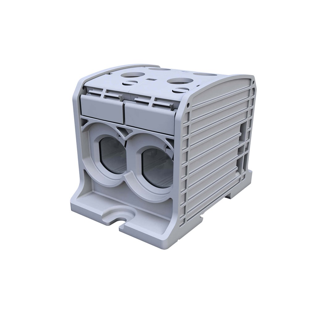 81202002 Тунелна клема STB 185-2, 4 отвора, 1P 4xAl/Cu 25-150мм², 353, grey, Simet