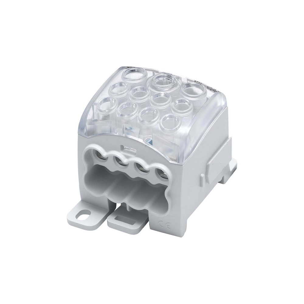 81655002 Универсален дистрибуционен блок SUB 270, Al/Cu, 1P, 1x (16-95мм², 10-70мм²), 2x (4-35мм²) / 8x (2.5-25мм²), 2x (2.5-25мм²) / 8x (1.5-16мм²), grey, Simet