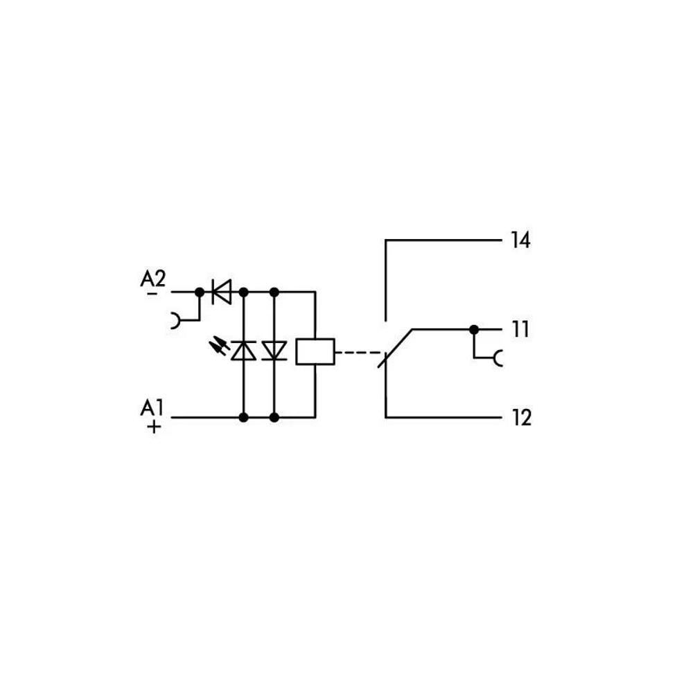 859-304 Релеен модул 24 VDC 1НО + 1НЗ  Червен индикатор 2,50 mm² Сив Wago_small