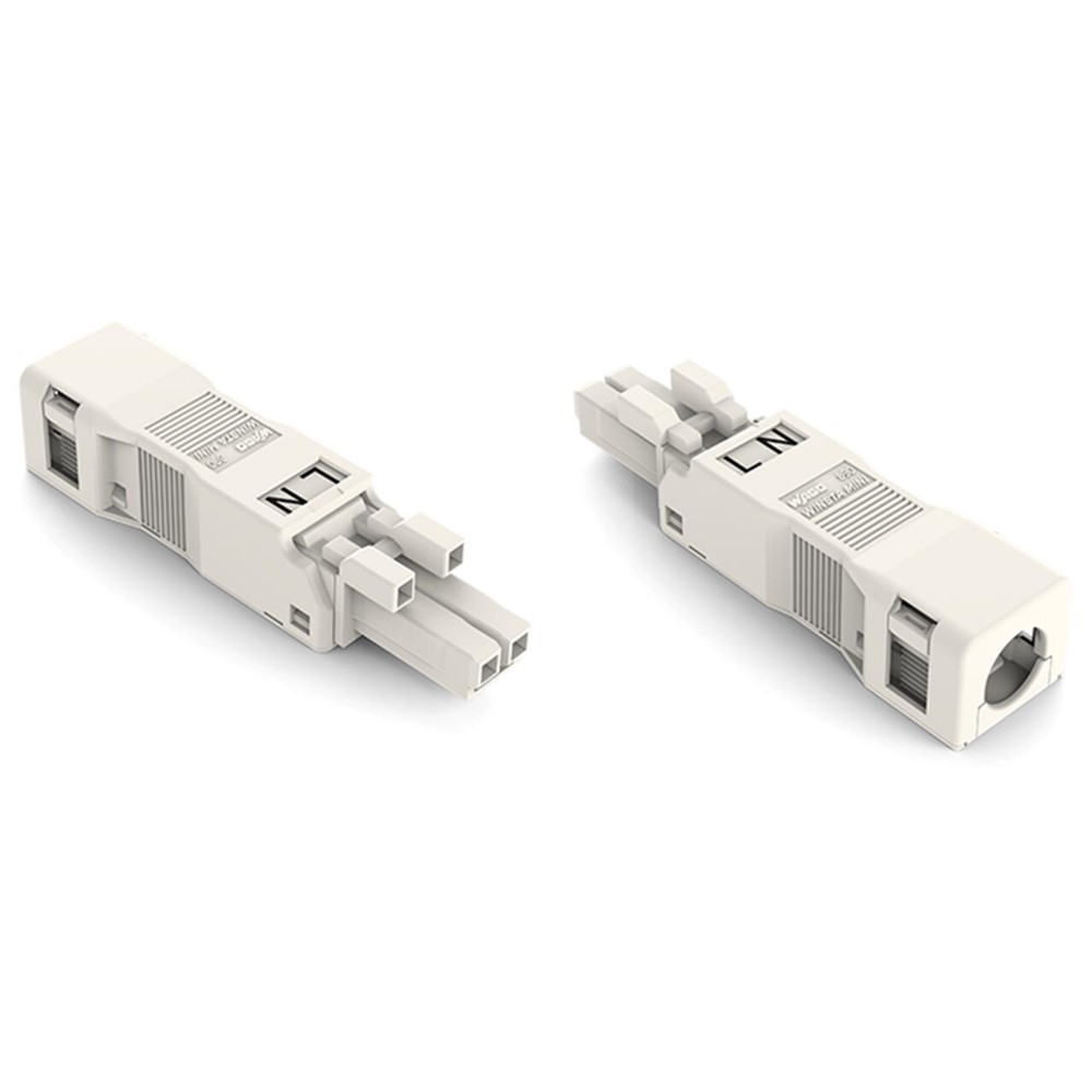 890-122 Конектор женски WINSTA Mini, 2P, 16A, бял, Wago_small