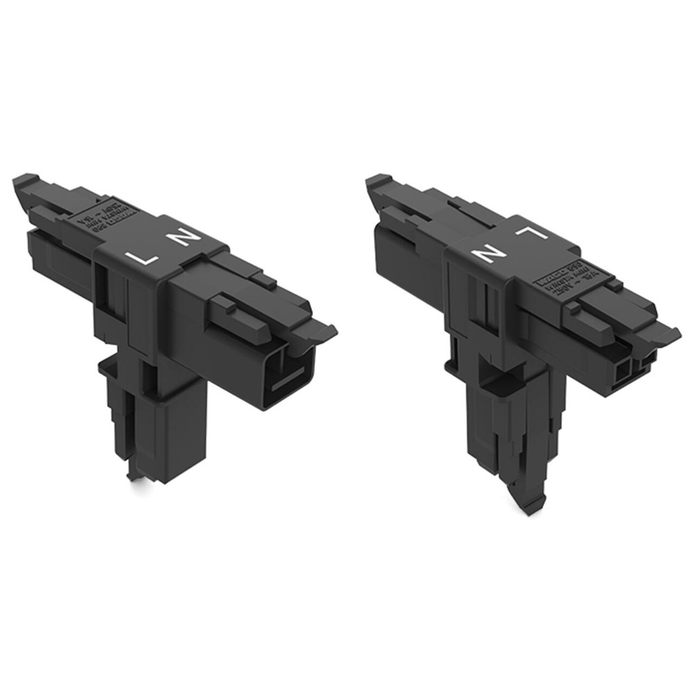 890-1615 Т-конектор WINSTA Mini, 2Р, 1 вход/2 изхода, черен, Wago_small