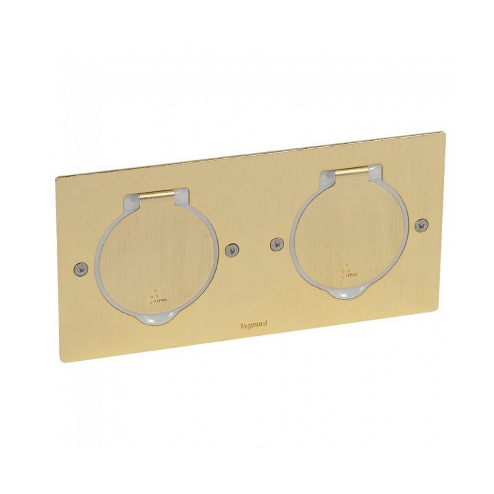 089712  Legrand Правоъгълна подова кутия за вграждане IP44 за 2x2 модула Mosaic бронз