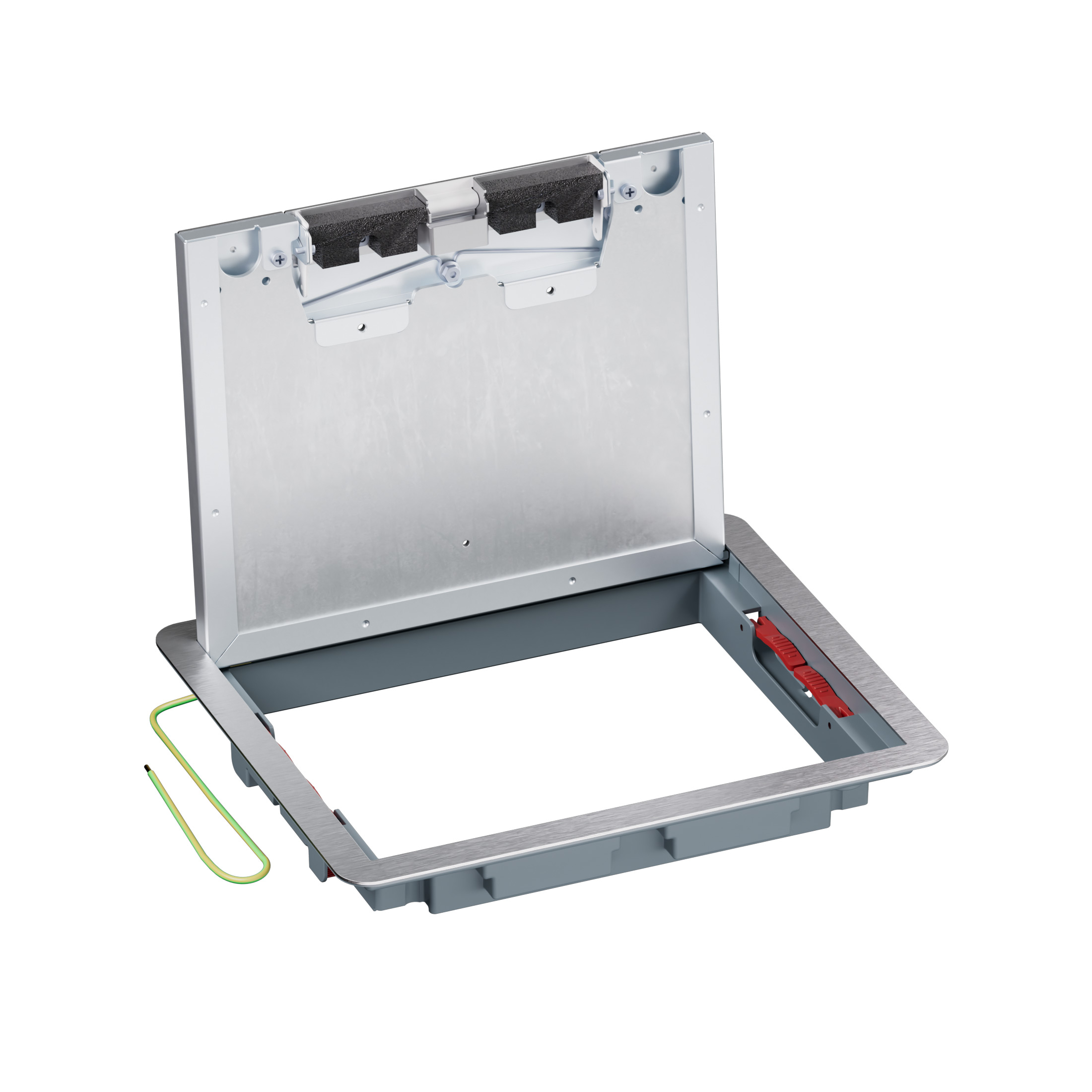 981377 Рамка с капак за подова кутия, метал, за двоен под, 12/16M, Legrand