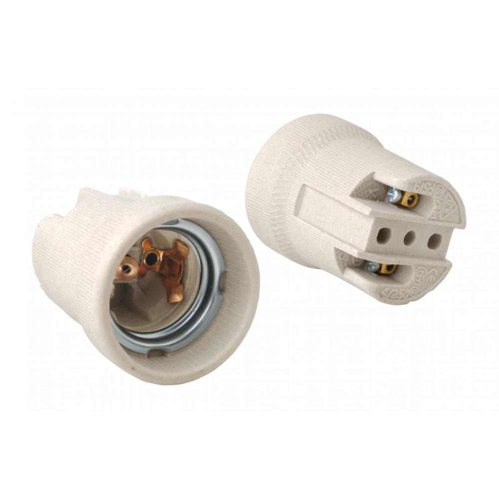 AE-OCEE27-00 Керамична фасунга, стояща Е27, max.100W, бял GTV_small