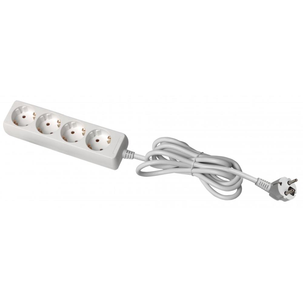 AE-PS4G5M-00 Разклонител 4x Шуко, кабел 5 м (3x1,5мм²), макс.3500W/16A, бял GTV_small