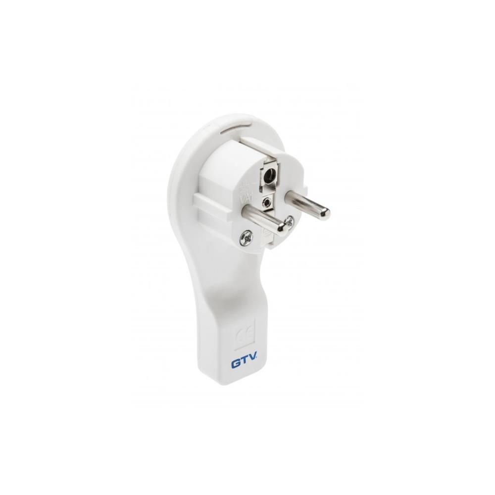 AE-VA1UNI-00 Щепсел ъглов, плосък Schuko/French, max.3600W/16A, бял GTV