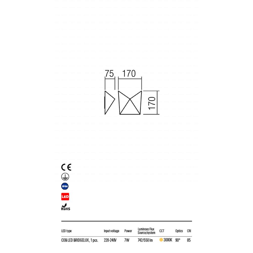 9518 KIKO Аплик LED 7w IP54 SBk (5f), Redo_small