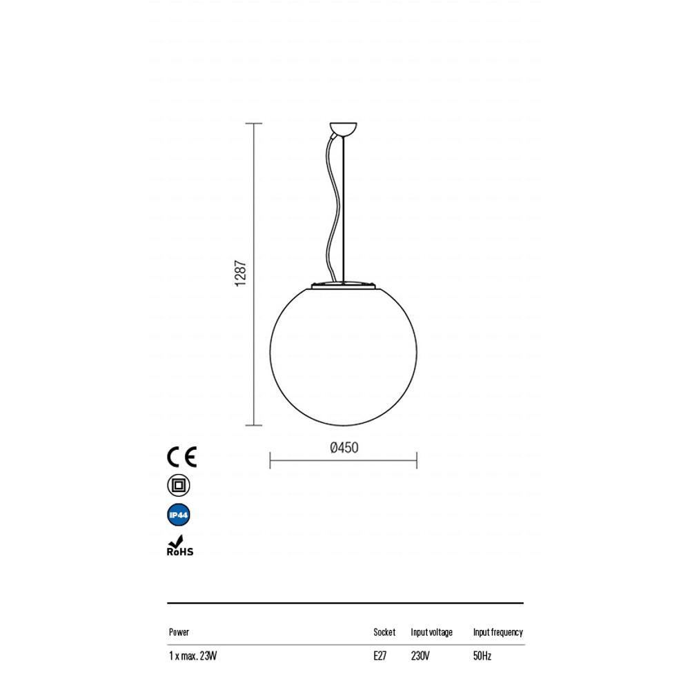9975 BALOO OPAL SU Пендел 45CM 1X23W E27 IP44, Redo_small