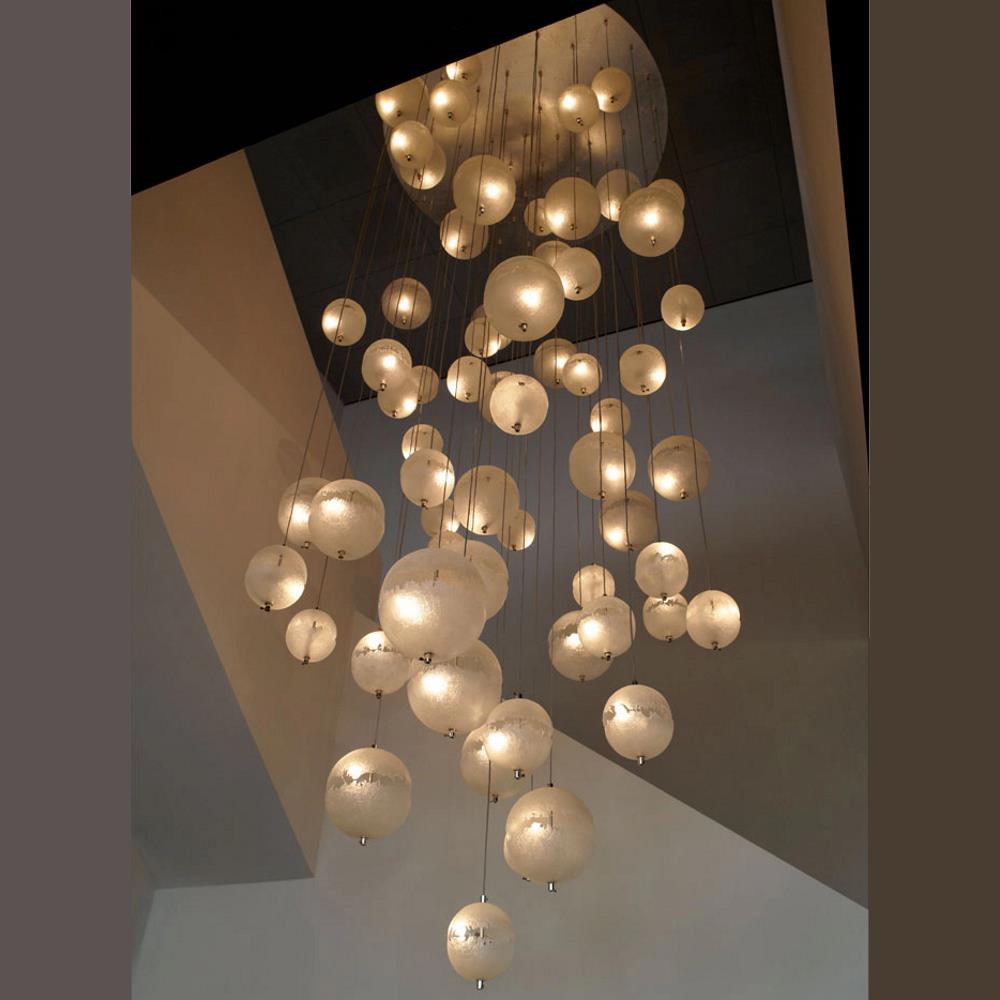 PostKrisi Chandelier pendant 7xPK14 satin 60x60 3x1,5W 12VDC LED Полилей 7 лампи Catellani&Smith_small