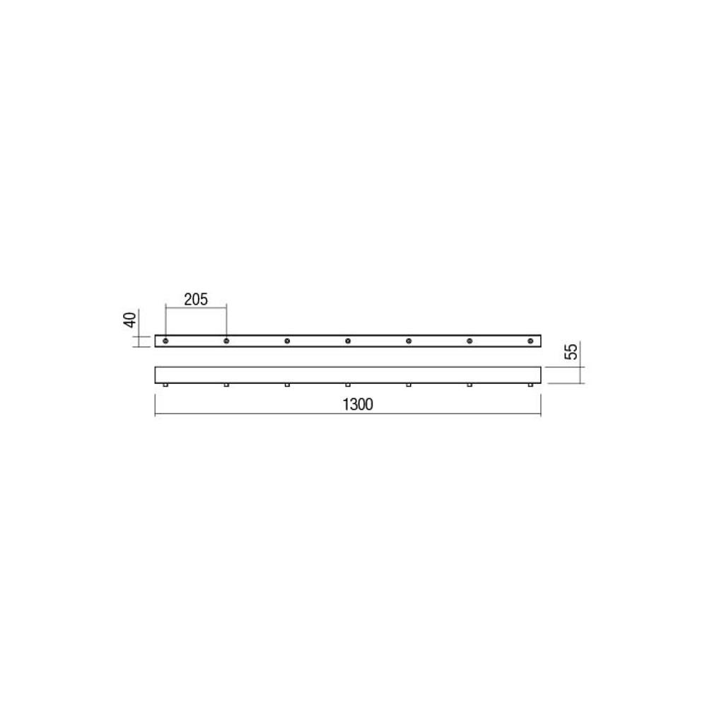 CSL7LN1300WH Линейна основа Canopy за окачване на 7 един. тела, 1300X40, цвят Sand white, Redo_small