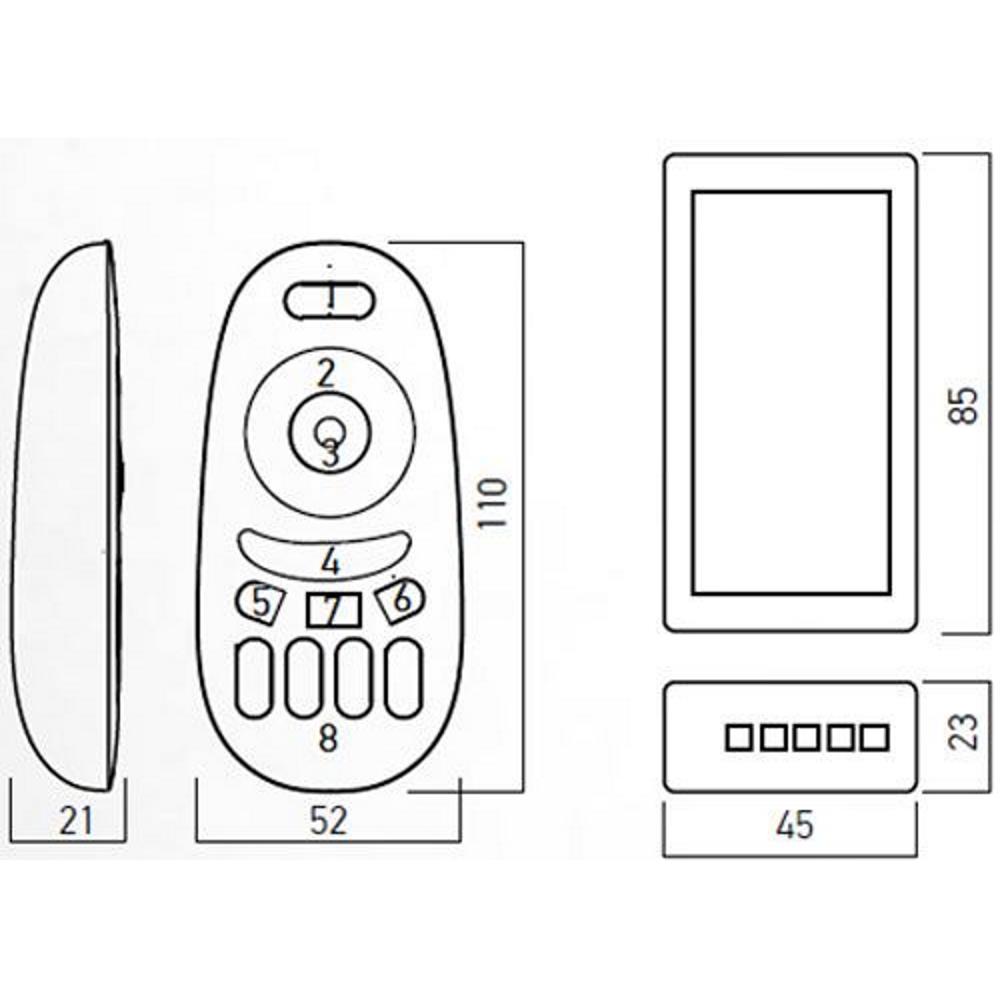 CTR104 Контролер RGBW, с дистанционно управление, 12/24V DC, Arelux_small