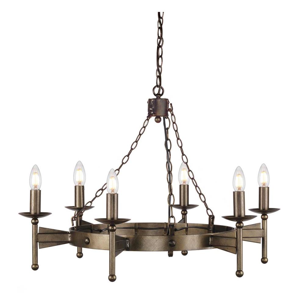CW6-OLD-BRZ - Light Chandelier - Полилей, Elstead Lighting_small