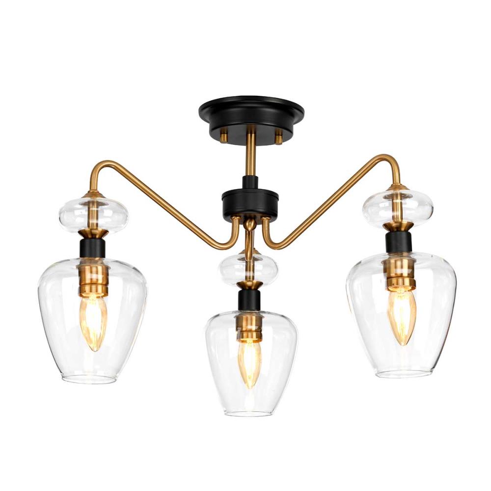 DL-ARMAND-SF3-AB - Light Semi Flush - Aged Brass - Полилей, Elstead Lighting_small