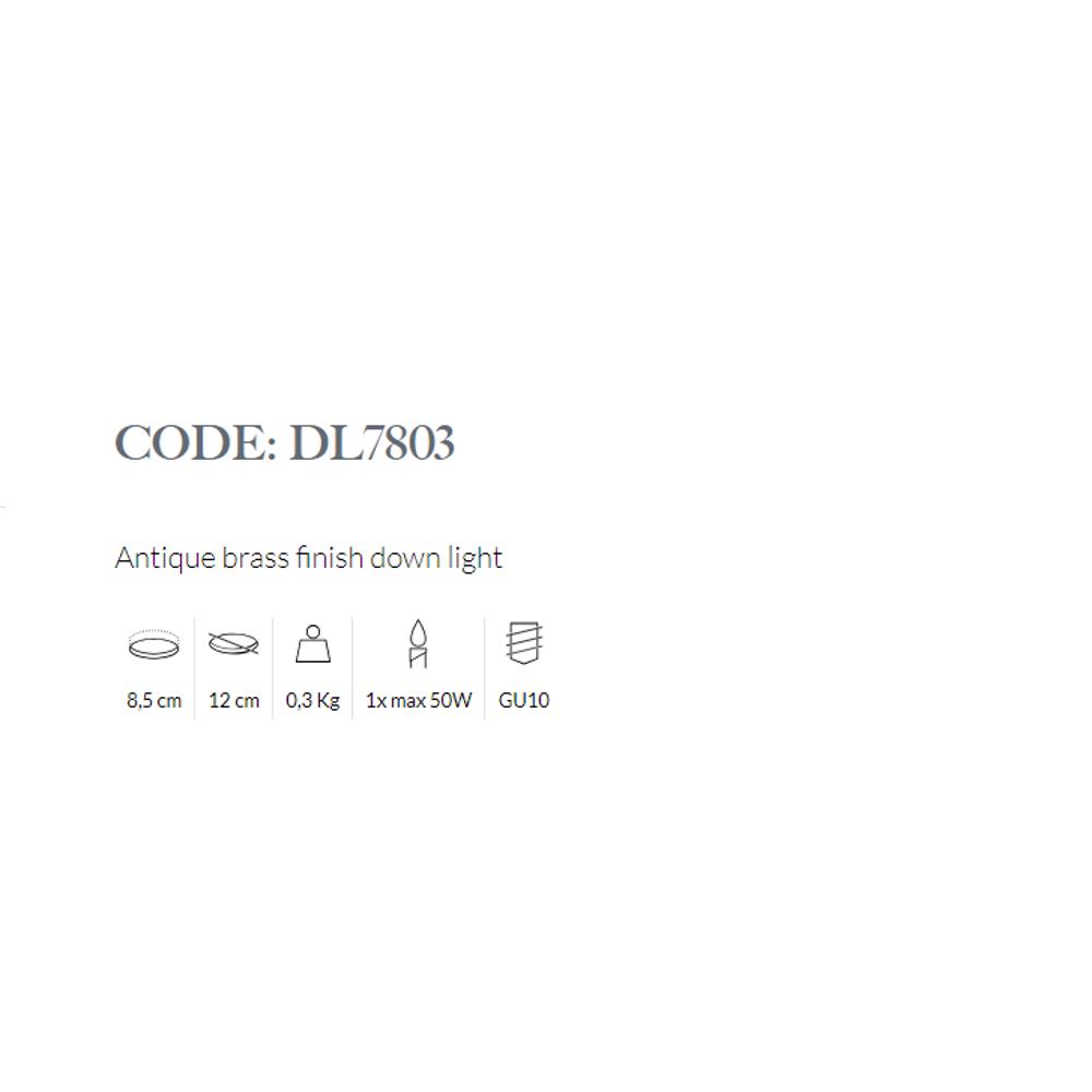 DL7803/006 MIA ADJ DOWN LIGHT 1xMAX50W GU10 Gold plated finish Possoni_small