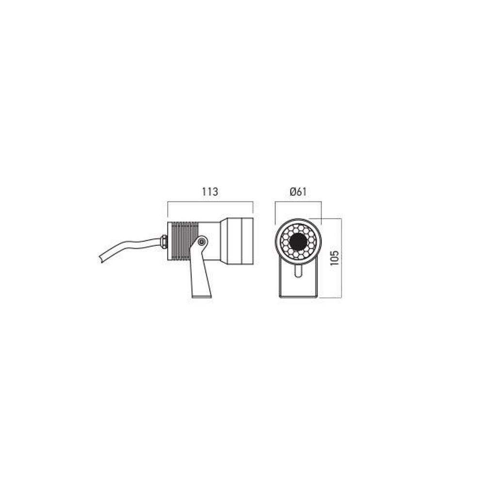 DT04NW36 Прожектор XDOT 12W 100-265V AC 4000K IP67 COB lens 36° DG Arelux_small