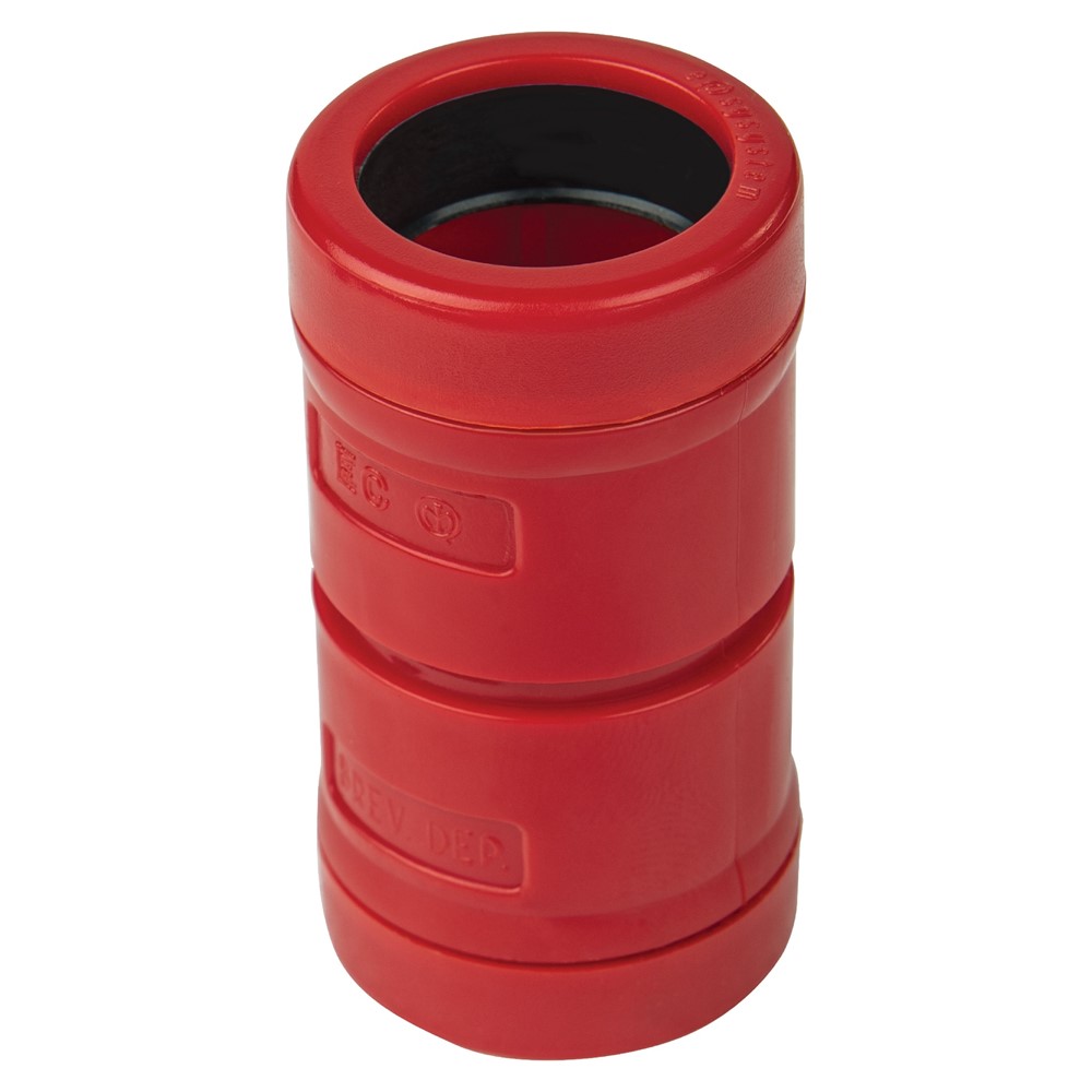 EC71025CR Съединител тръба-тръба Ø25, IP67, RAL3000, red, Elettrocanali_small