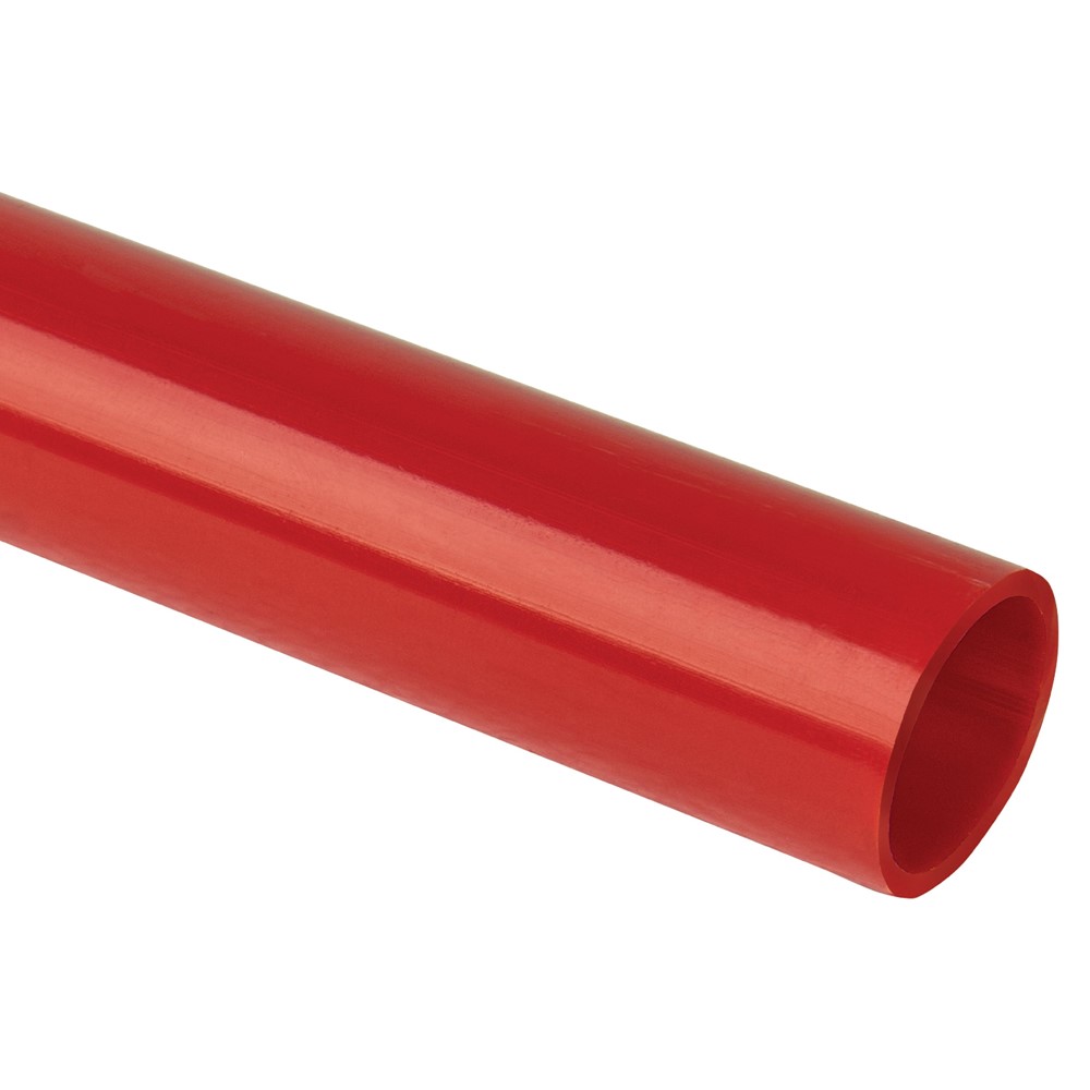 ECTG1525CR PVC инсталационна тръба, 3 м, φ25 мм, пожароустойчива, червена, Elettrocanali