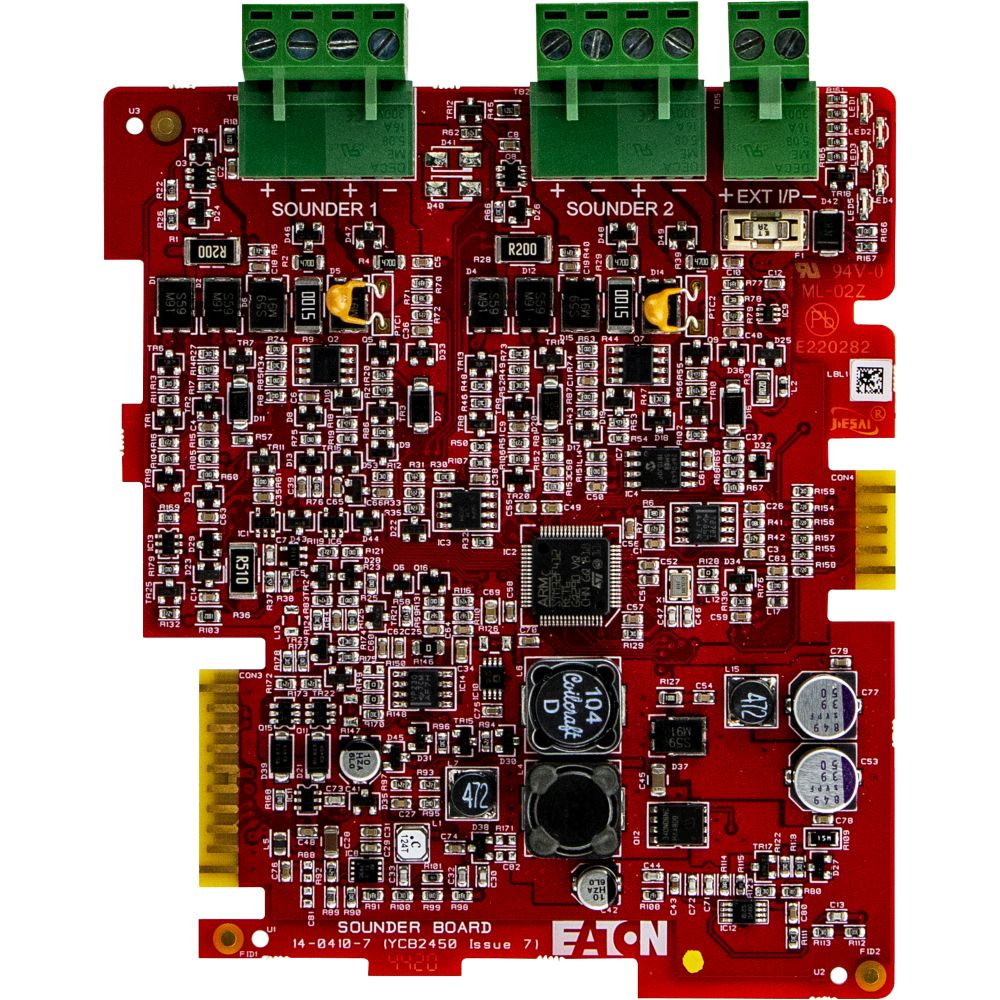 EFXD05020 Eaton xDetect modular addressable fire alarm system panel, Addressable, xDetect Optional Cards & Backplane Options / Spares, EN54 Systems, Sounder Card